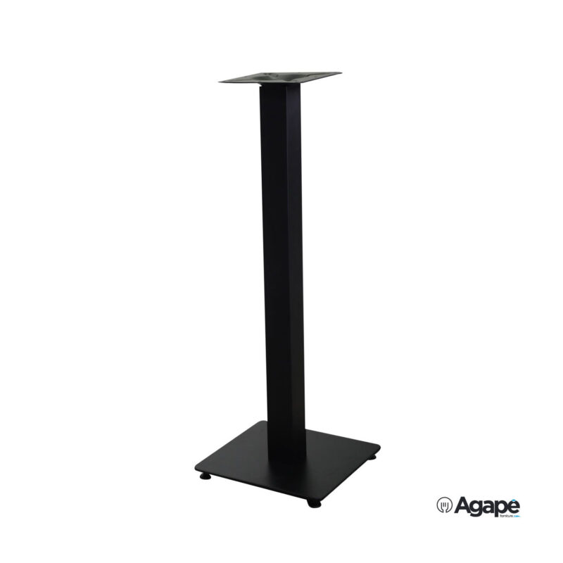 Base tavolo bar acciaio Jamie nero quadro cm40x40h108