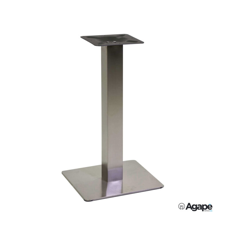 Base tavolo acciaio Jamie colore inox quadro cm40x40h72