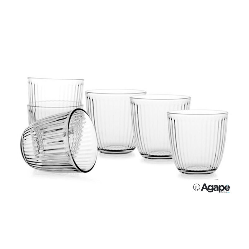 Line Trasparente-Vassoio 6 Bicchieri Acqua Cl 29