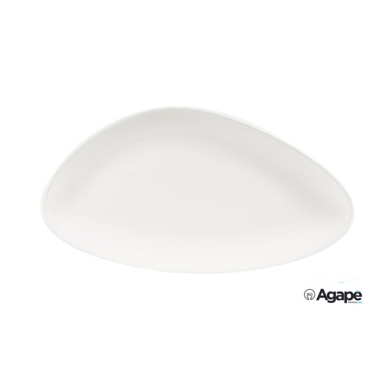 Lotus White-Piatto Chef Triangolare Cm 35,5X18,8 Whtc351