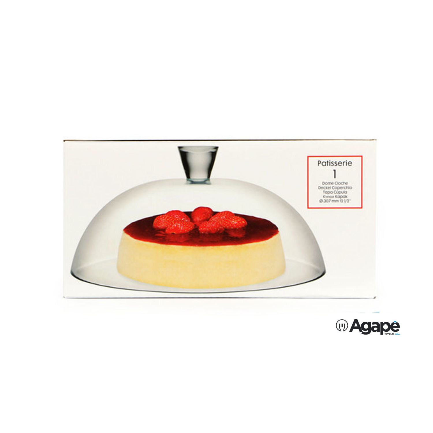 PASABAHCE Set 4 Pezzi Frigo In Vetro Tondo Snack