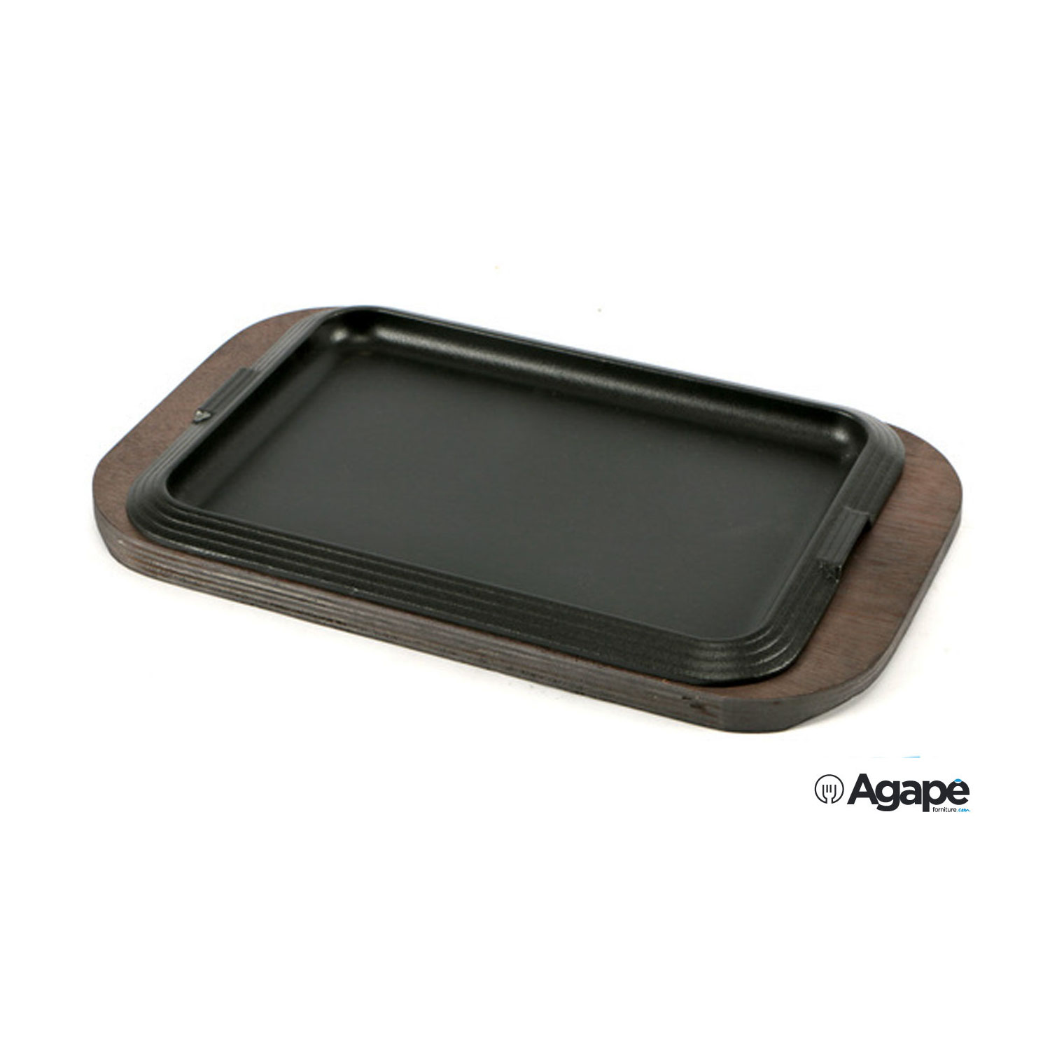 AFT Ferro Da Paella In Ghisa Rettangolare Con Manici – 24x44 Cm – Compatibile Gas E Legna - 5