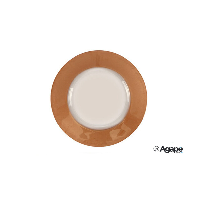Sottopiatto Vetro Bordo Bronzo Cm.33 19230
