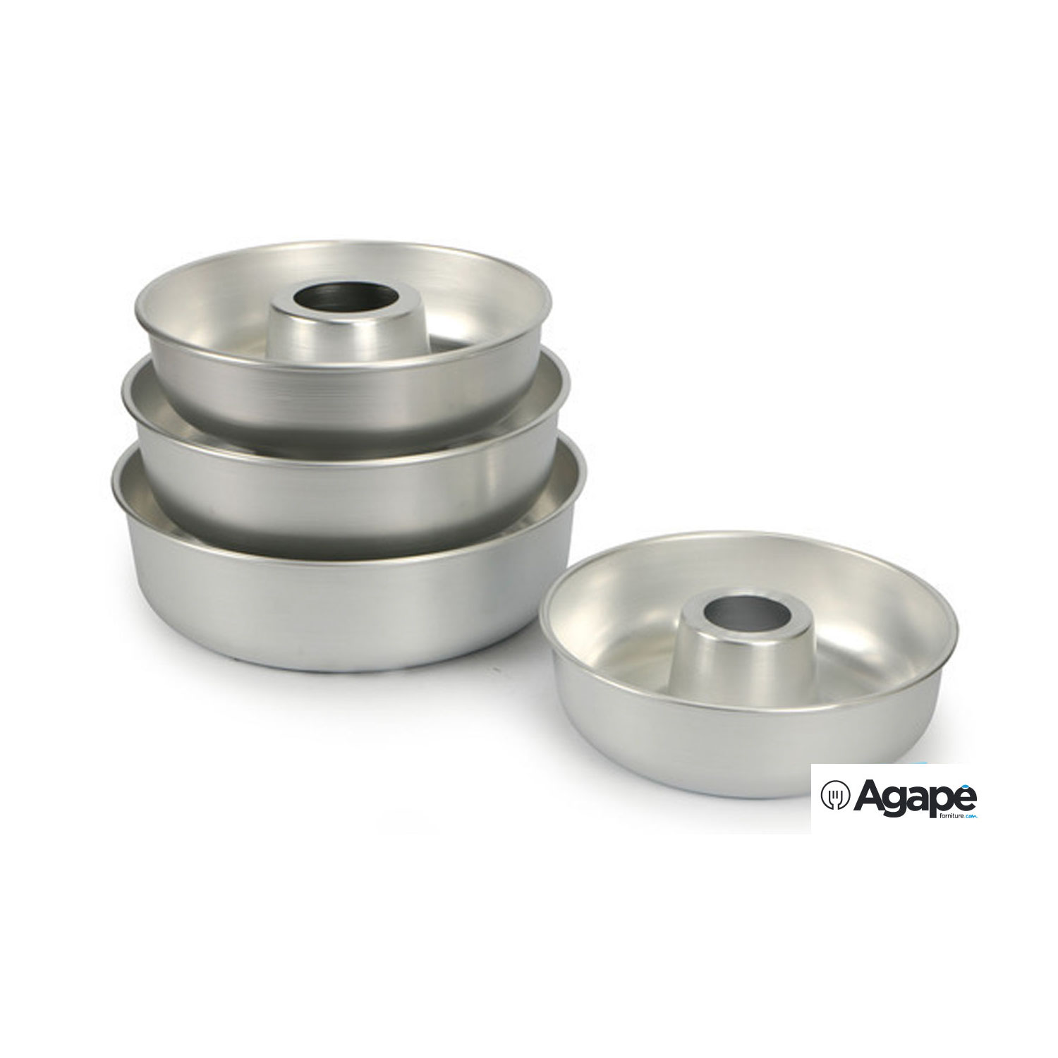 Acan Stampo Savarin In Alluminio 28 Cm - Rotondo Con Foro Centrale Per Biscotti E Ciambelle - 3