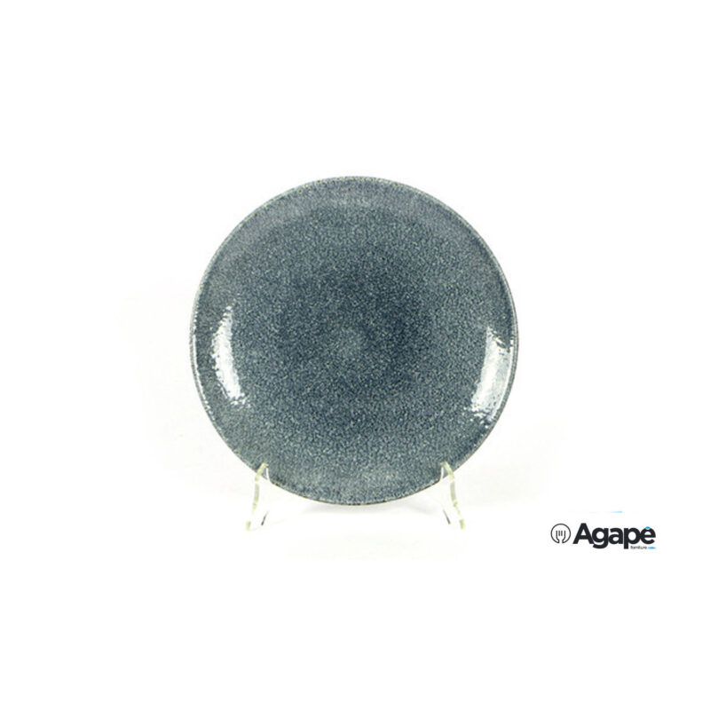 Raku Topaz Blu-Piatto Piano Coupe Cm 26 Rktbev101