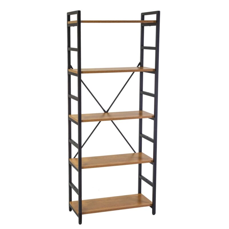 Scaffale metallo legno Achille 5 piani cm60x28h151