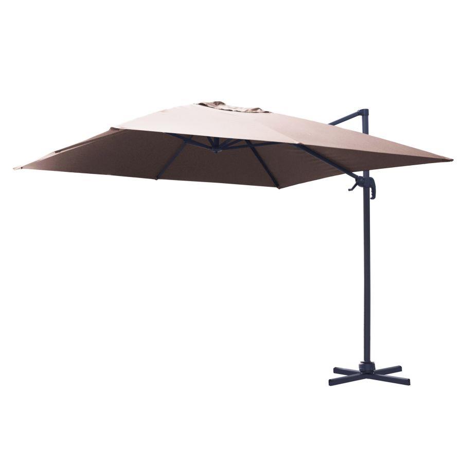 241176 Ombrellone alluminio Montana 3x3h2,65m sabbia palo laterale - immagine 1
