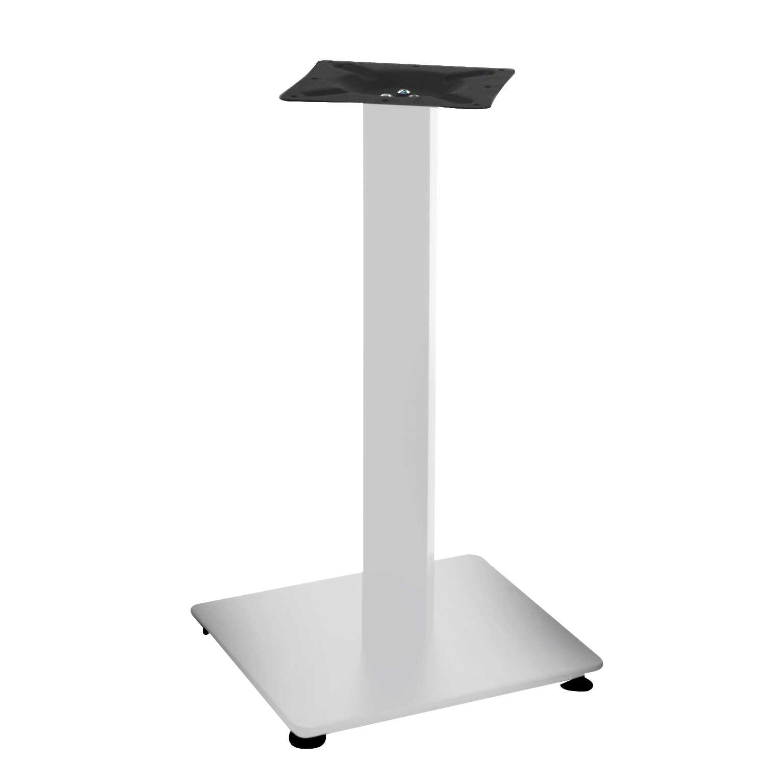 613228 Base tavolo acciaio Jamie bianco quadrocm40x40h72 - immagine 1