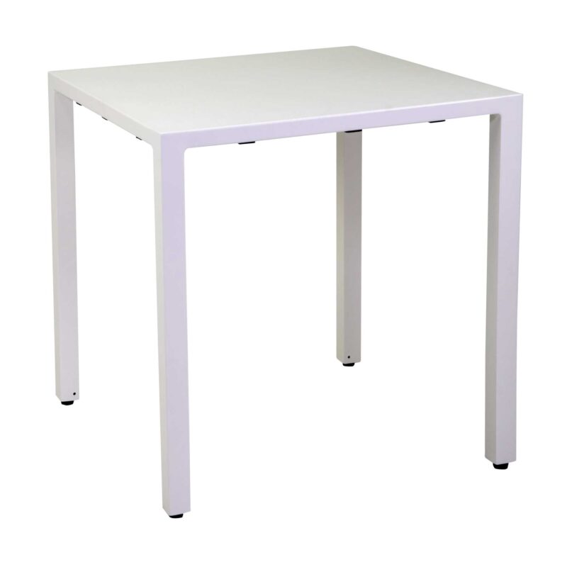 Tavolo alluminio regolabile Alma bianco quadro cm70x70h75