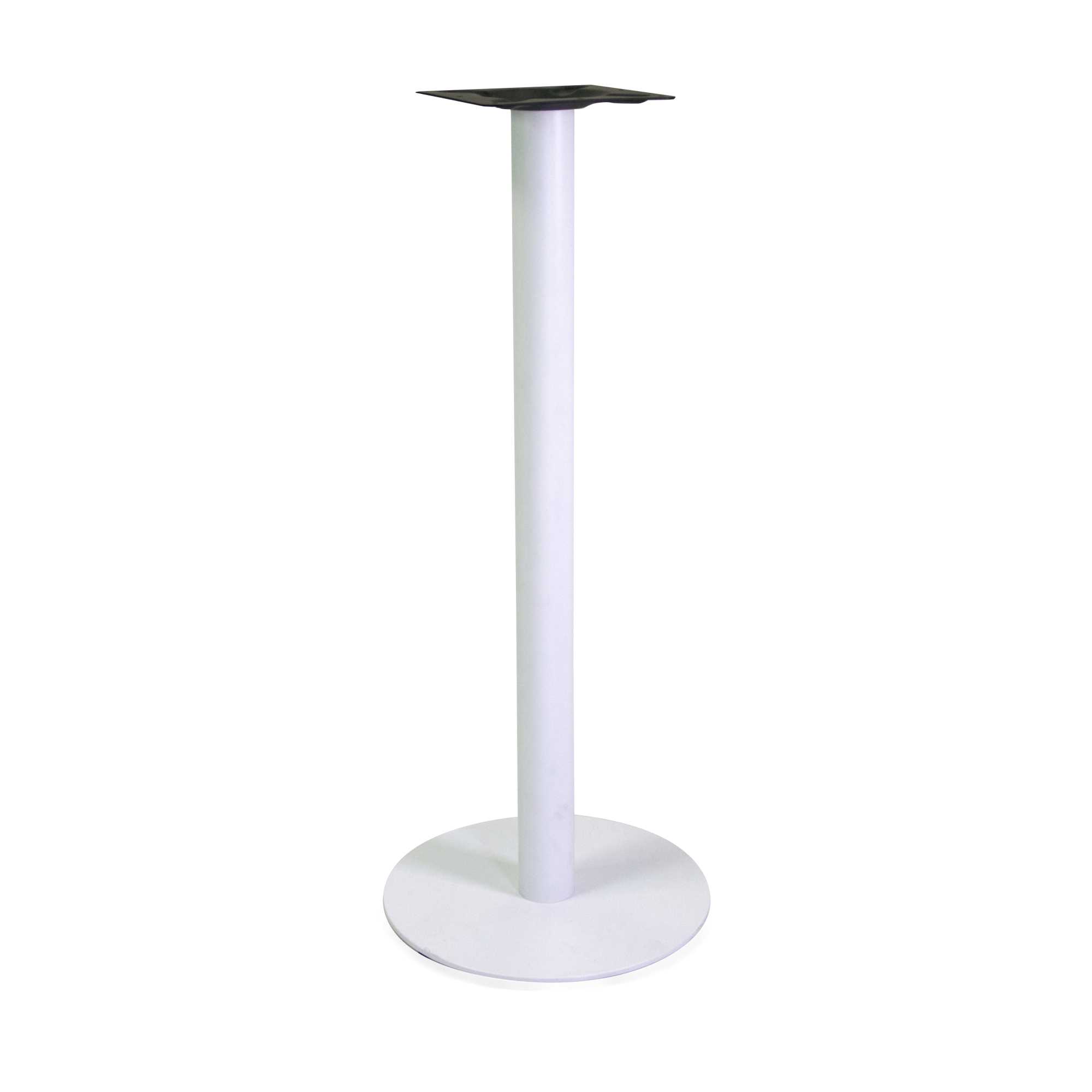 660094 Base tavolo bar acciaio Gordon bianco tondo cm45x45h108 - immagine 1