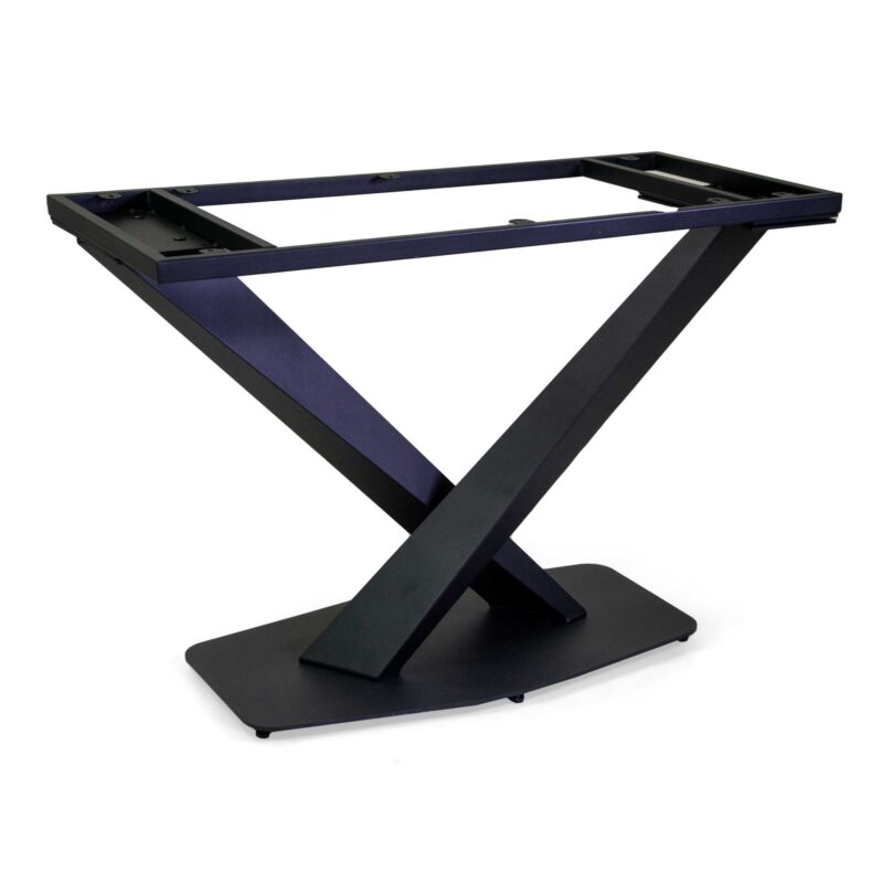 Base tavolo acciaio incrocio nero cm45x80h72