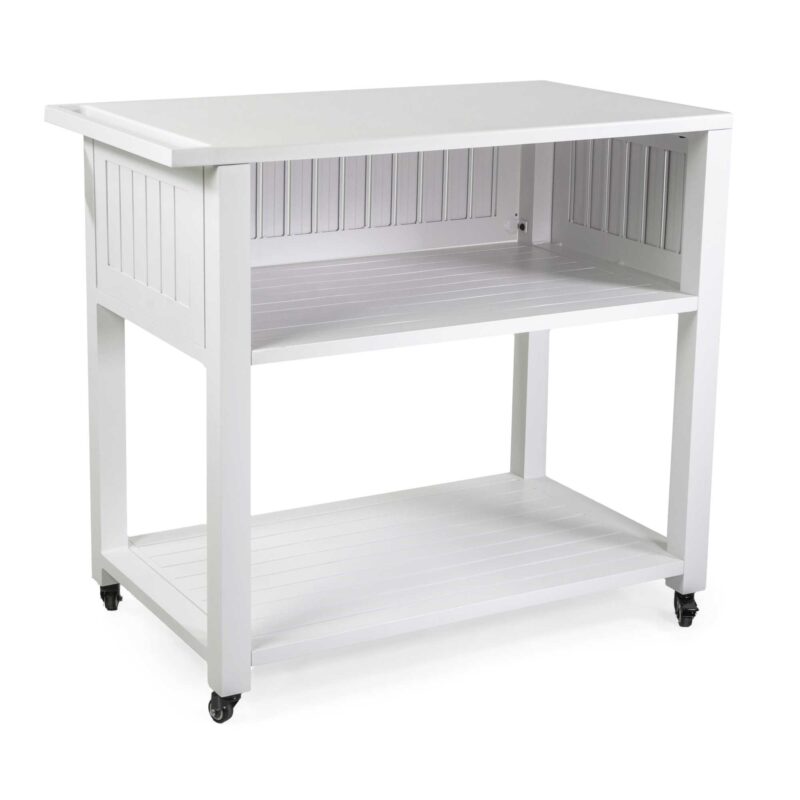 Carrello alluminio bianco cm102x54,5h90