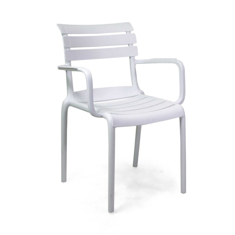 Poltrona polipropilene Fergus doghe bianco cm57x41,5h45/82