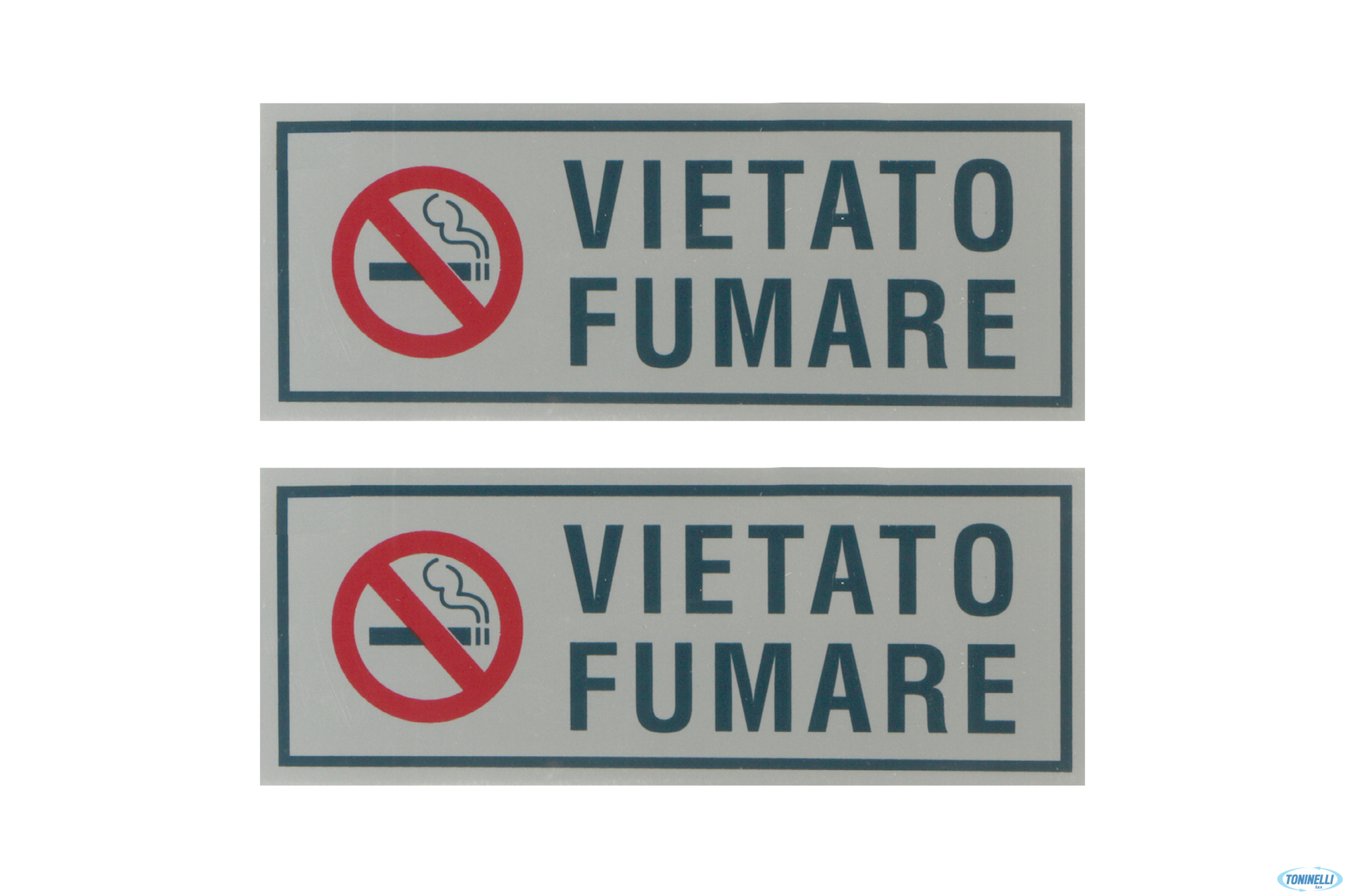 Targa Vietato Fumare Autoadesiva In Acciaio Inox Spazzolato – Ofform – 85x85 Mm – Prodotta In Germania – Con Placchette Adesive