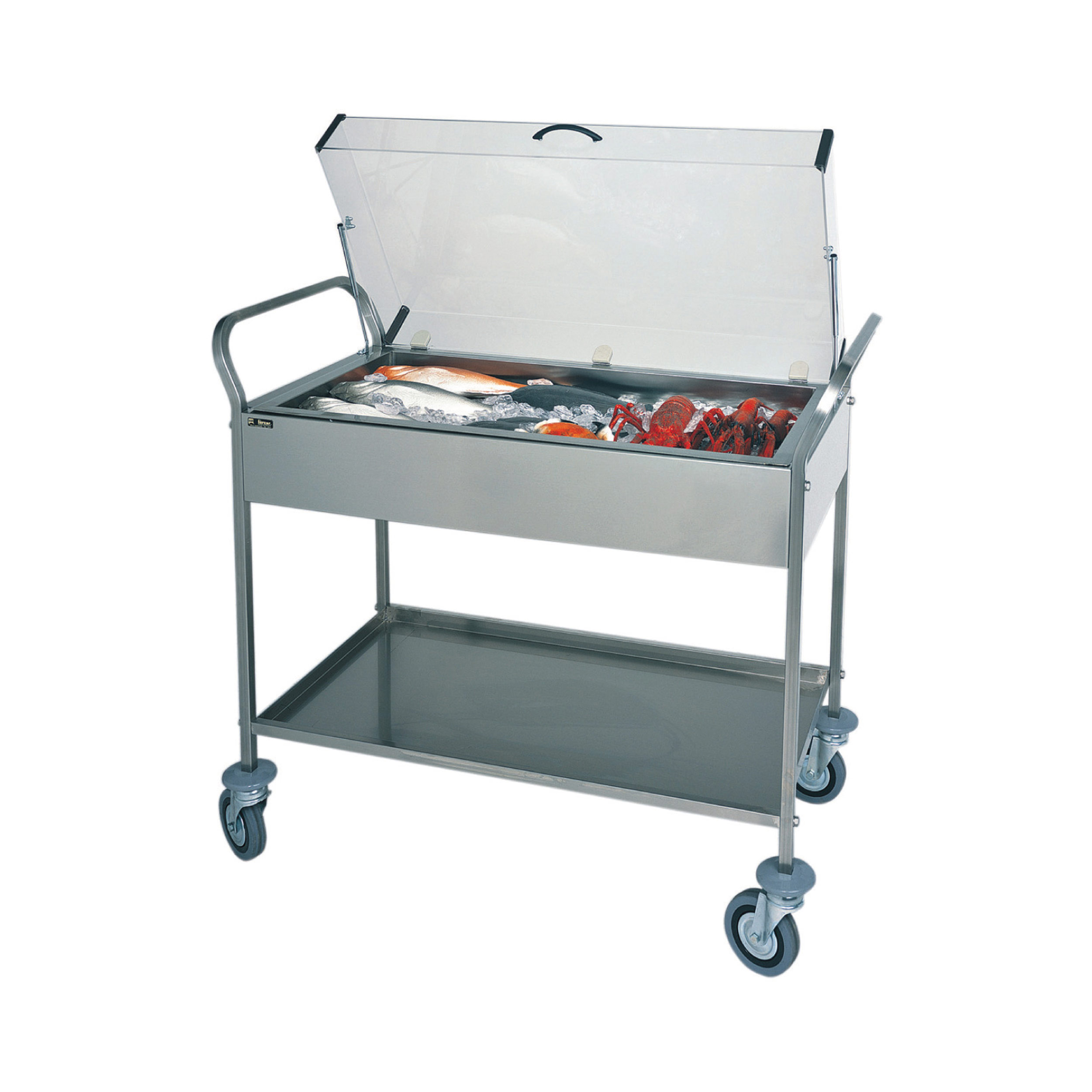 CA1165_carrello_refrigerato_refrigerated_trolley_ForcarMulriserivce Carrello Inox Refrigerato C/Piastre Eutettiche C/Cupola Plx - FORCAR MULTISERVICE - immagine 1