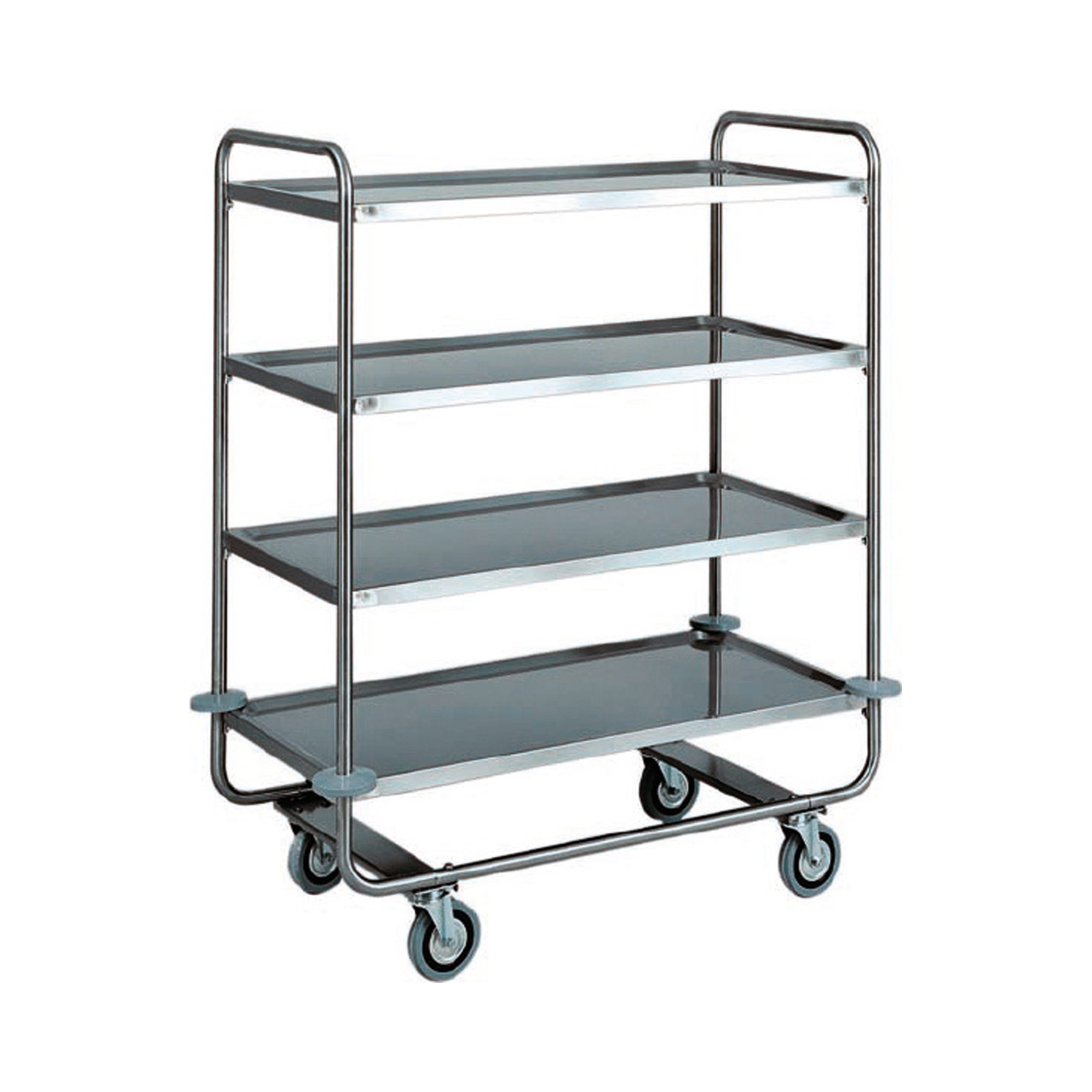 CA1432_carrello_di_servizio_in_acciaio_inox_stainless_steel_service_trolley_ForcarMultiservice Carrello Inox Trasporto Pesante - 4 Piani - FORCAR MULTISERVICE - immagine 1