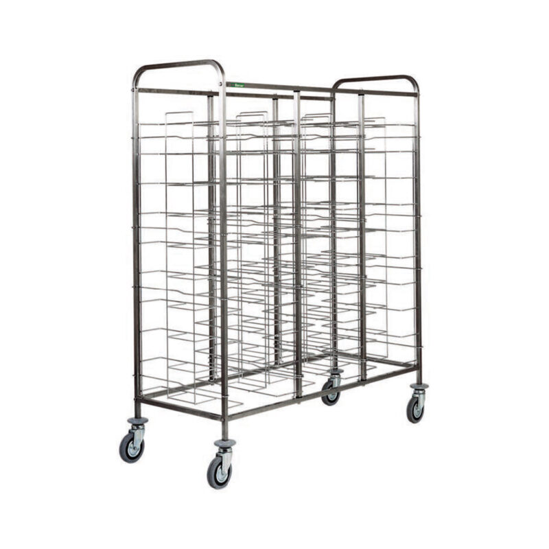 Carrello Inox Portavassoi Filo - 30 Vassoi - FORCAR MULTISERVICE
