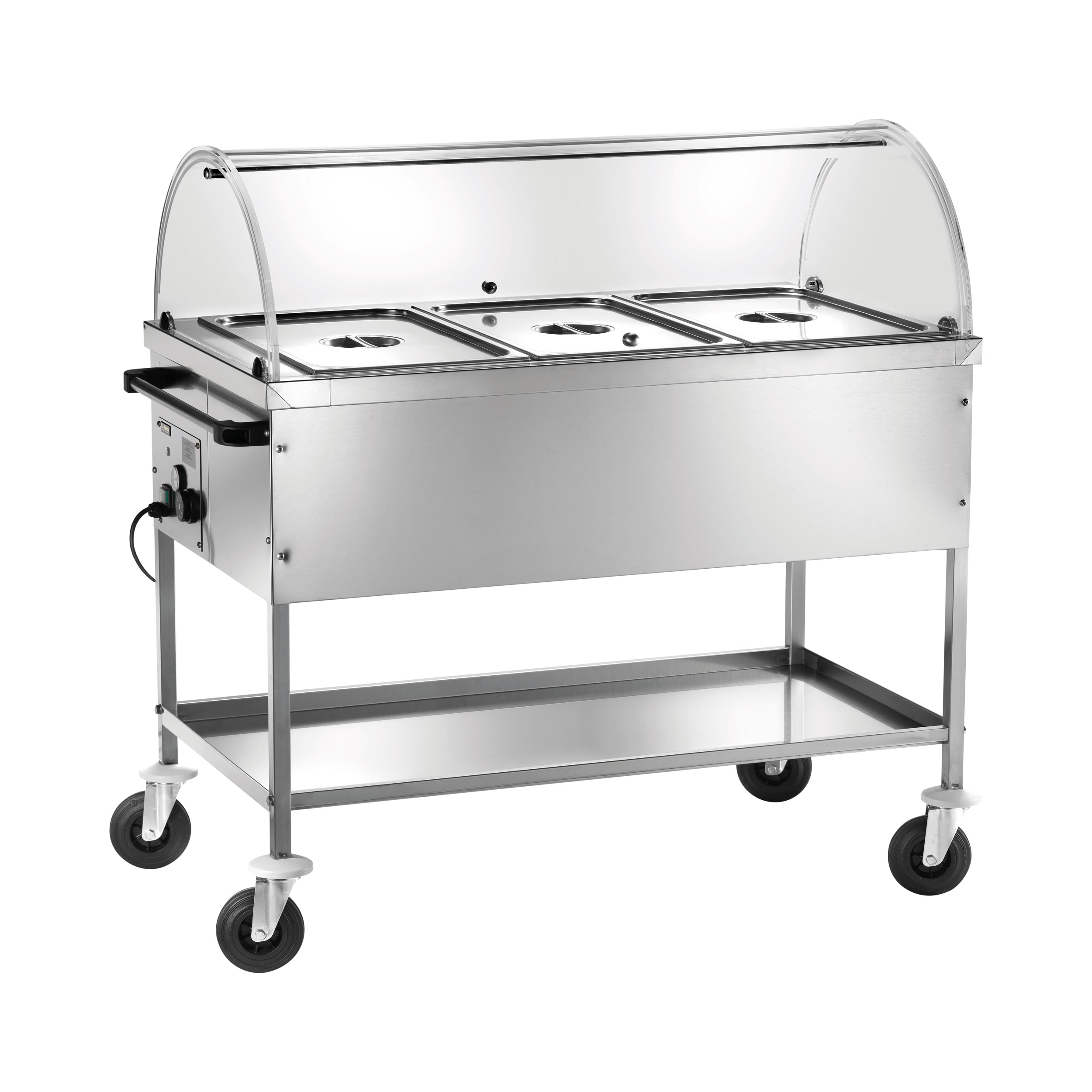 Carrello Termico Inox Bagnomaria 3Xgn1/1 + Cupola - FORCAR MULTISERVICE - immagine 1