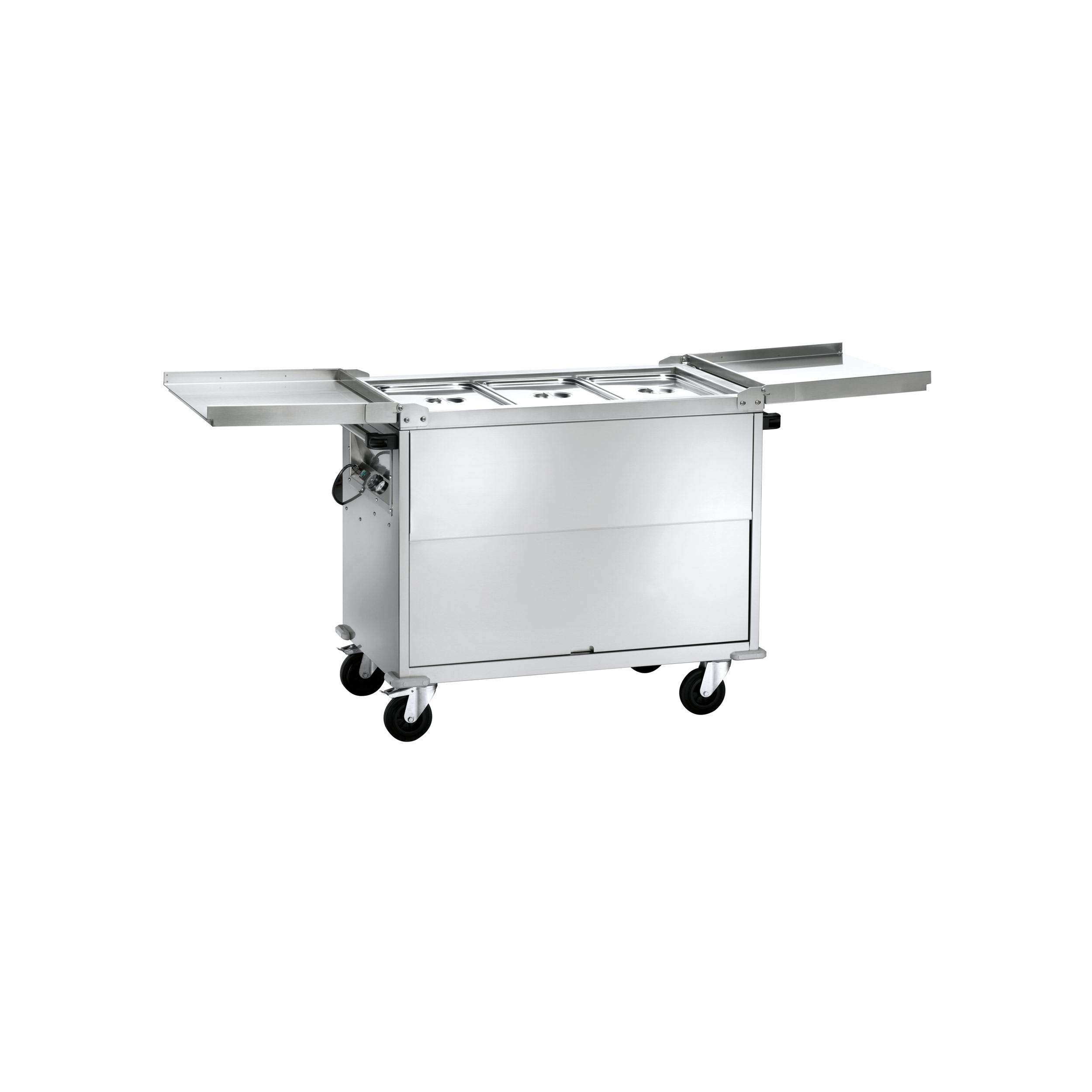 Carrello Termico Inox Bagnomaria Armadiato C/Coperchi - Temperature Differenti 3Xgn1/1 - FORCAR MULTISERVICE - immagine 1