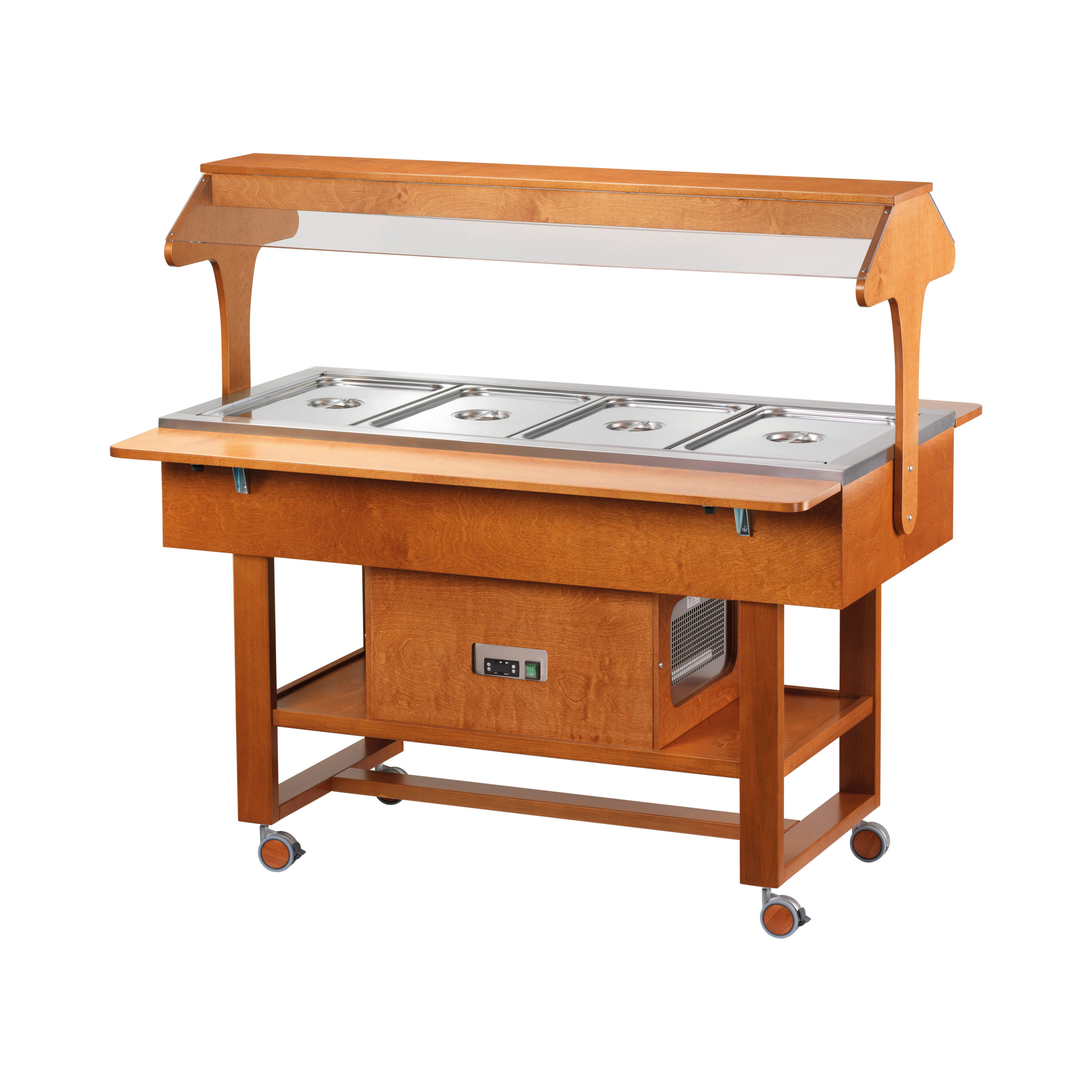 ELR2825_espositore_refrigerato_legno_wooden_refrigerated_display_ForcarMultiservice Espositore Refrigerato Legno 4Xgn1/1 - Noce - FORCAR MULTISERVICE - immagine 1