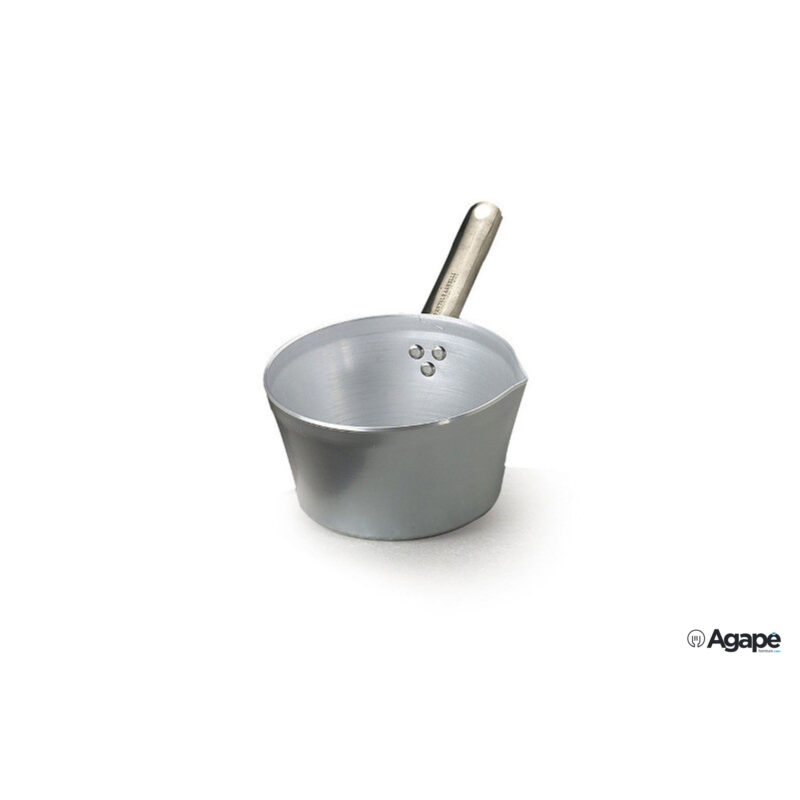 Casseruola Conica 3 Mm Alluminio 1 Manico Tubolare Inox Cm.16 H 8 Lt 1,7 Senza Coperchio