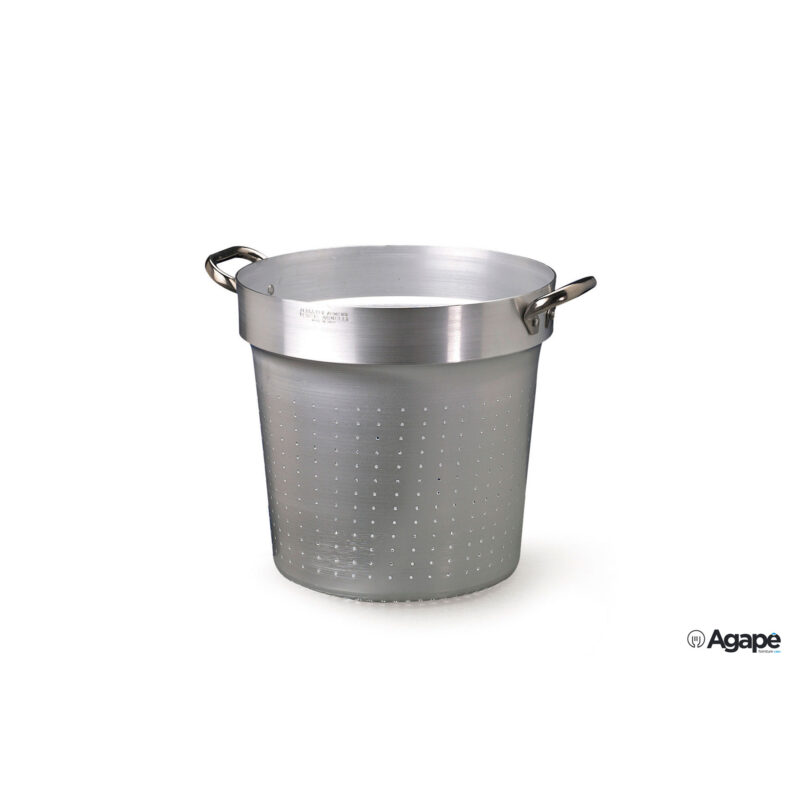Colapasta Cilindrico 3 Mm Cm 32 H 31 Con Due Maniglie Fisse Inox, Si Inserisce Nelle Pentole Alte