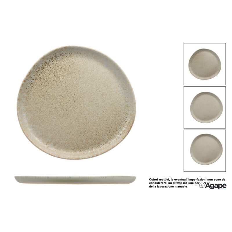 Antiqua-Piatto Piano Organic Cm.21 In Gres Porcellanato