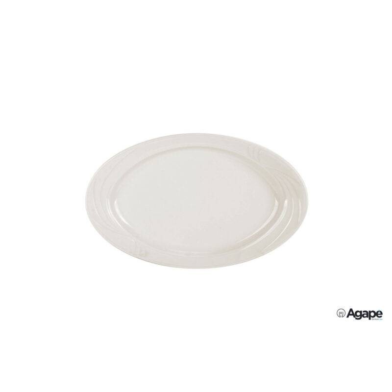Arcadia-Piatto Ovale Cm 24 Porcellana