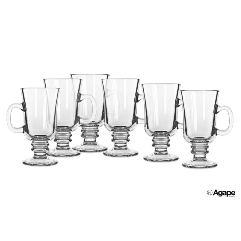 Bill Warm-Confezione 6 Bicchieri Con Manico Beverages Cl. 24 Per Irish Coffee