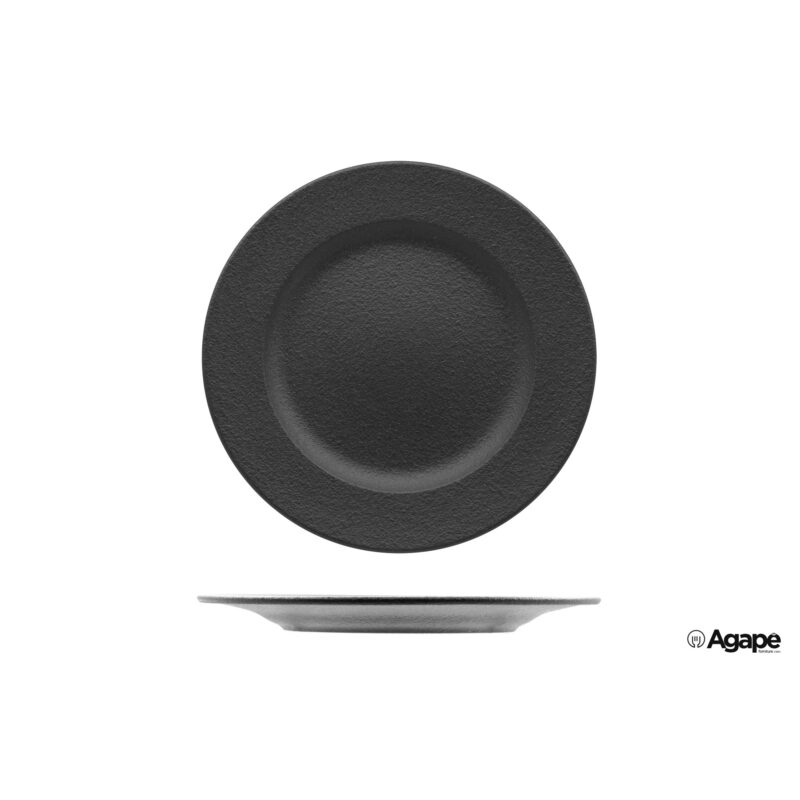 Black Dazzle- Piatto Piano A Falda Cm 27- Allumina