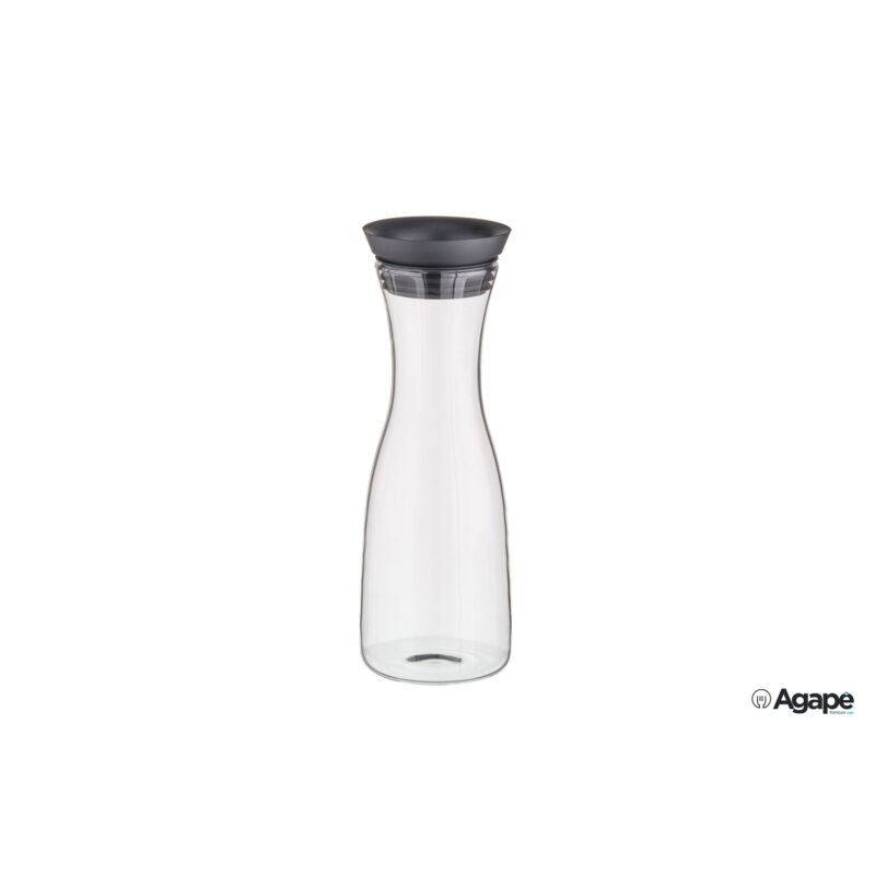 Caraffa Vetro Con Tappo Inox Lt.1,0 Cm.9,5Xh.29 10766