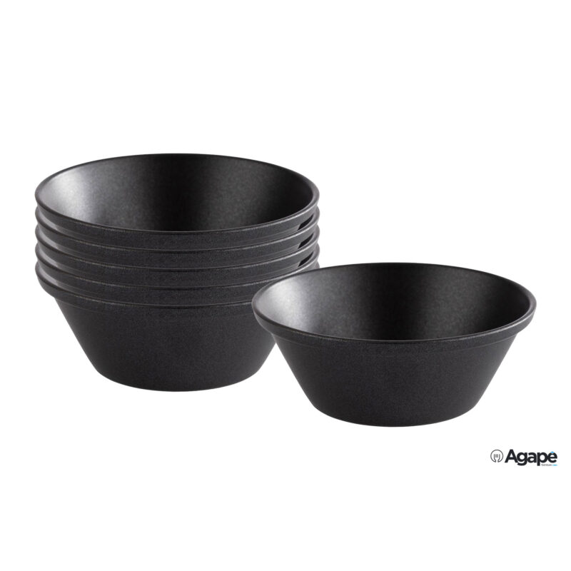 Dip Bowls-Set 6 Coppette Inox Grigio Scuro Cm 6H2,5 Ml40
