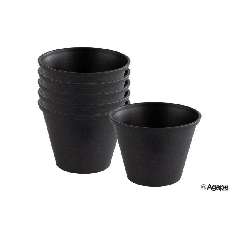 Dip Bowls-Set 6 Coppette Inox Grigio Cm 6H4,5 60Ml