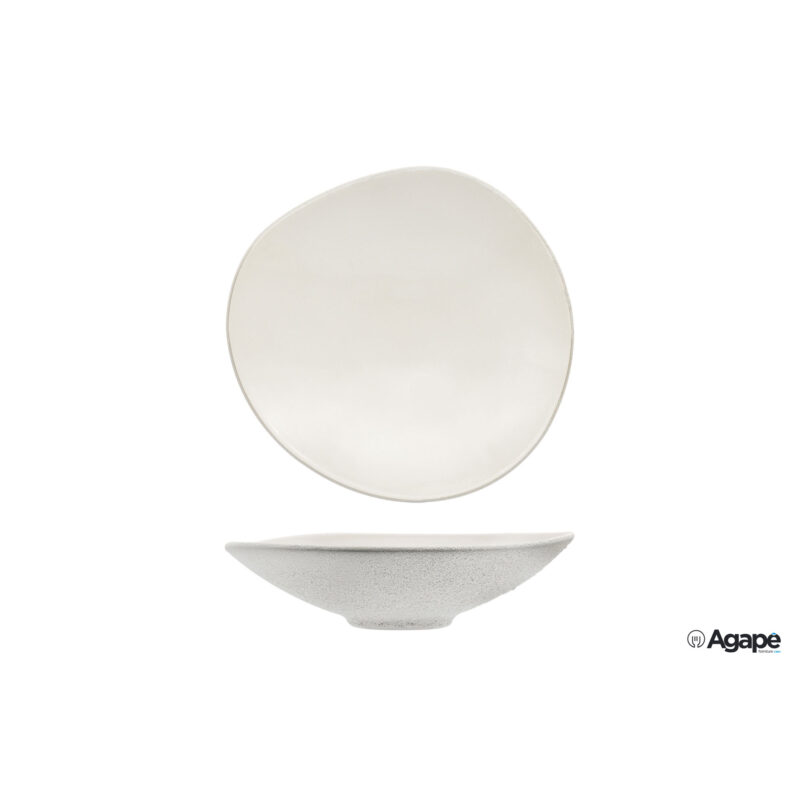 Genesys Evo Bianco-Pasta Bowl 29,5 In Porcellana Con Finitura Esterna A Buccia D'Arancia
