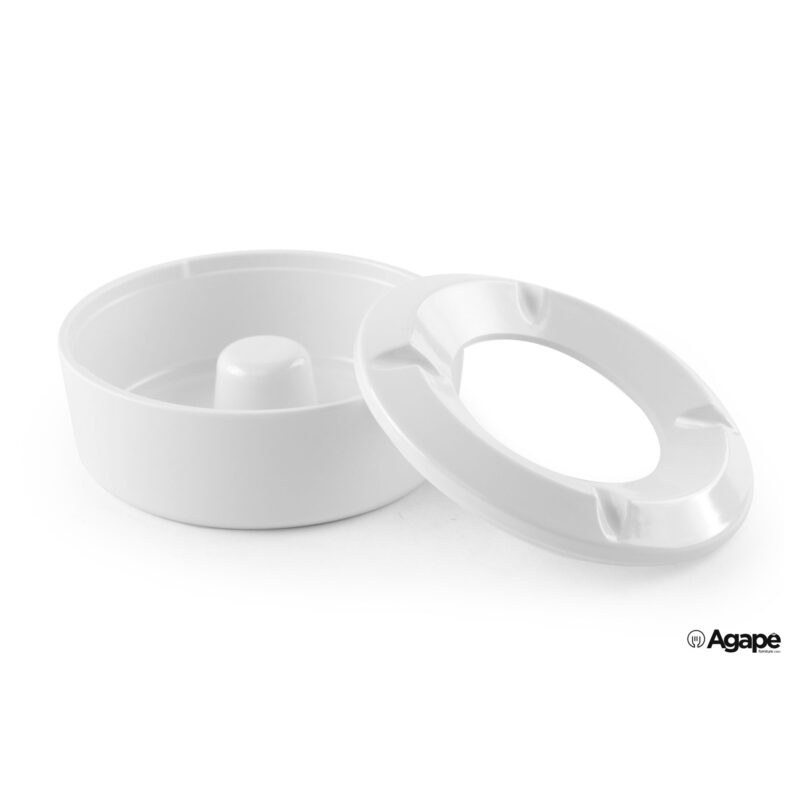 Horecaprofessional - Posacenere Antivento Cm.10,5 Bianco Astm-4Wh