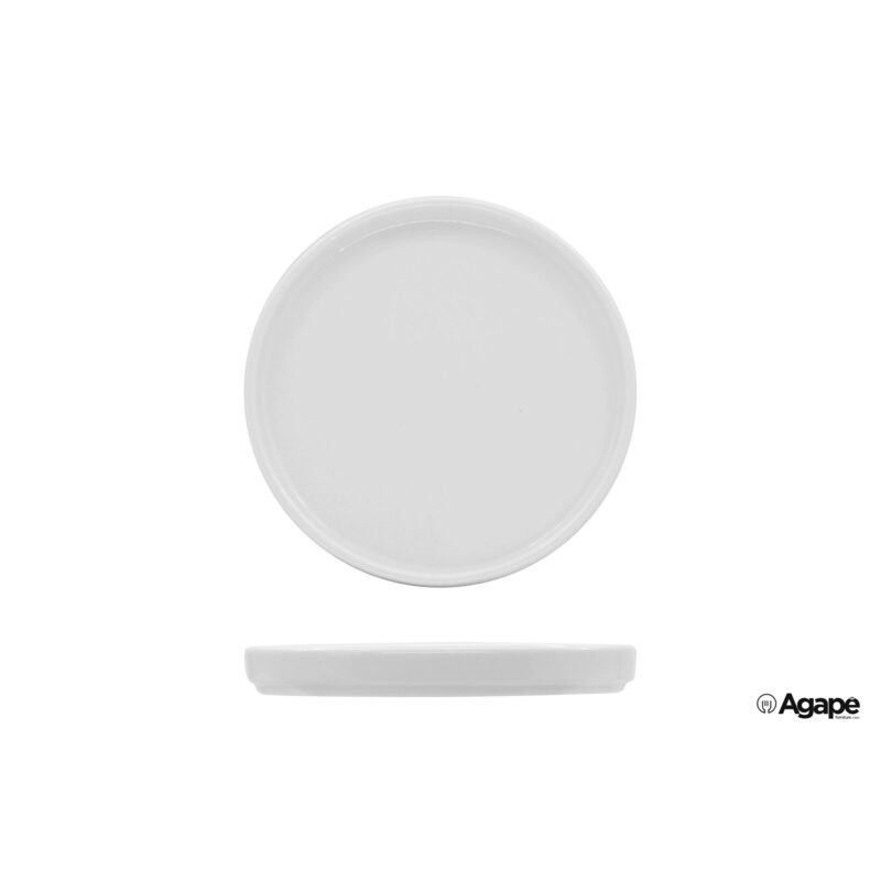 Justwhite-Piattino Tondo Bordo Alto Cm.13 Hhp8494