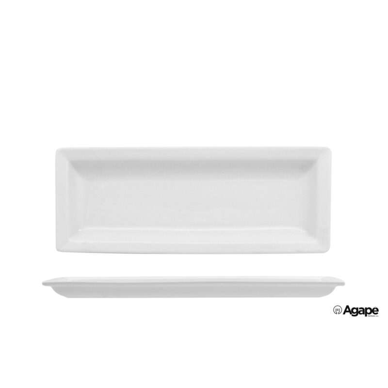 Justwhite-Piatto Rettangolare Cm.22,5X8,7X1,8 Hp7505