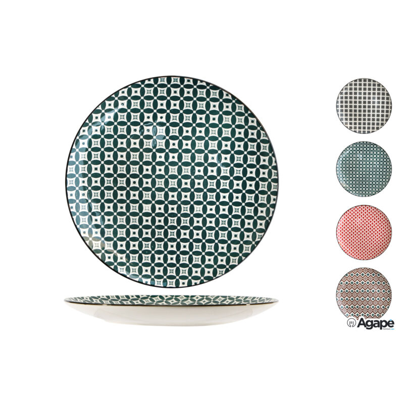 Mosaik-Piatto Piano Cm.26 Decori Assortiti Rh40069-10.25