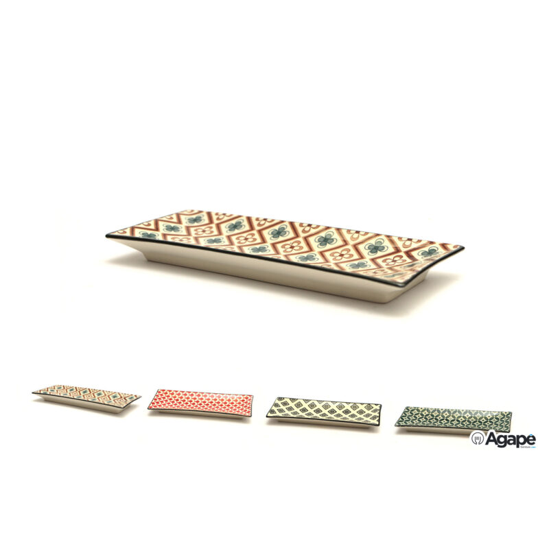 Mosaik-Piatto Rettangolare Cm.23,5X9 Decori Assortiti Rh4172