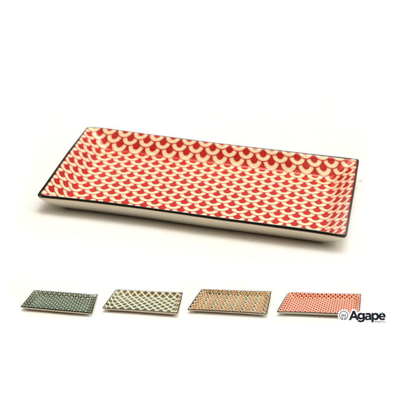 Mosaik-Piatto Rettangolare Cm.28,5X16 Decori Assortiti Rh4414L
