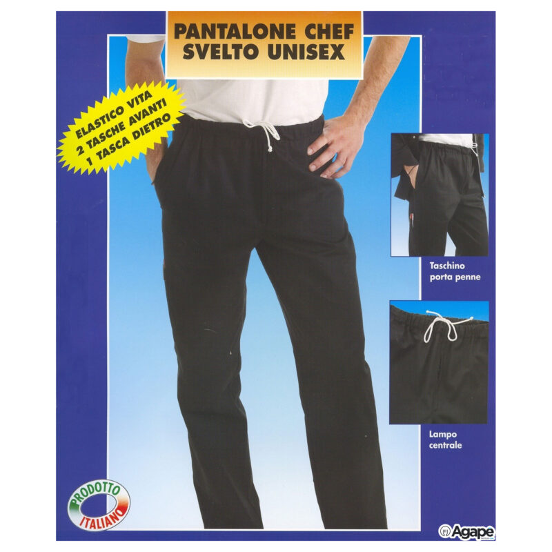 Pantalone Chef Otego Nero L 1588