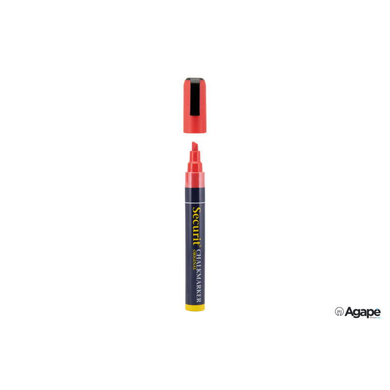 Pennarello A Gesso Liquido Singolo, Punta Media 2-6 Mm, Colore Rosso Sma510-Rd