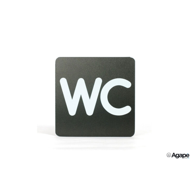 Pittogrammi Pvc Nero - Wc Cm 16X16 Pr10-W