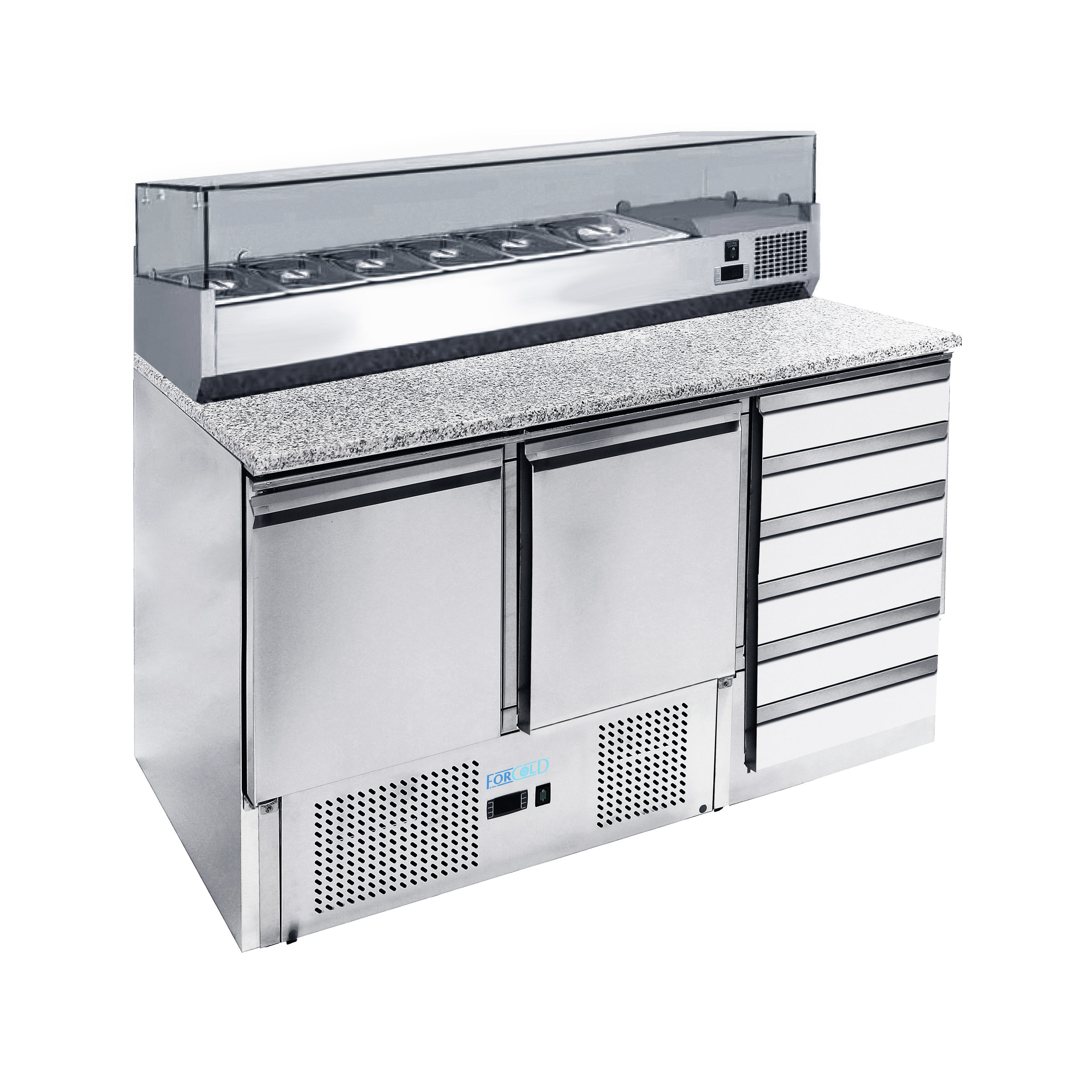 G-S903PZCAS-FC_banchi_pizza_pizza_counters_forcold Banco Pizza Refrigerato Statico G-S903PZCAS-FC - Forcold - immagine 1