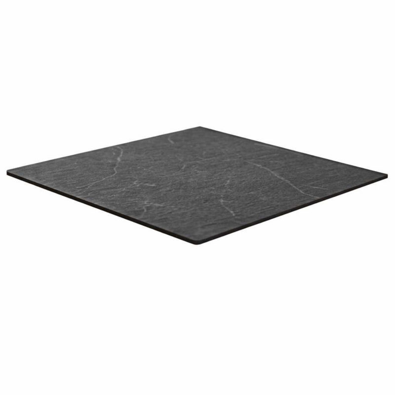 Top tavolo hpl cm69x69x1 marmo nero Tahiti quadro