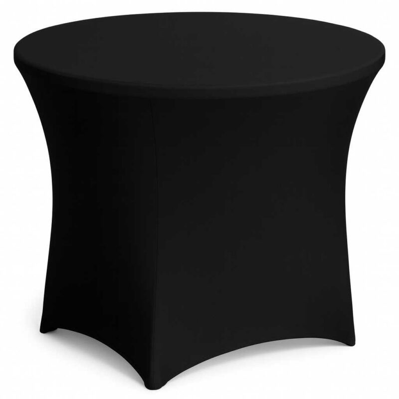 Cover poliestere nero tavolo catering Ronda tondo cm ø180h74