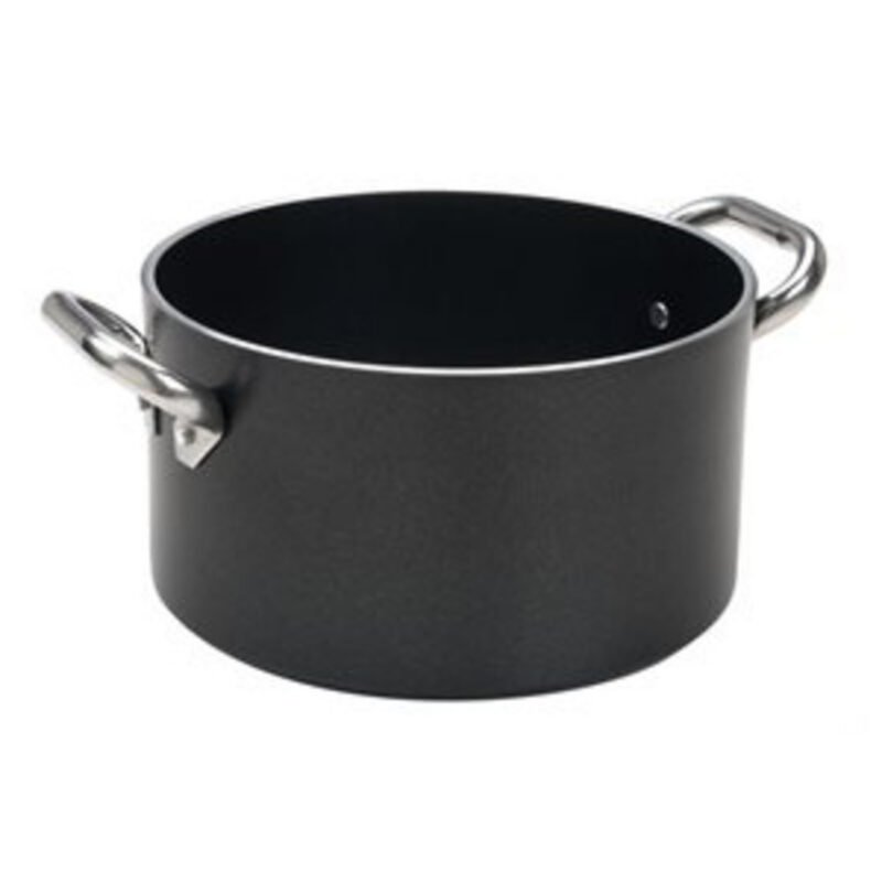 Al-black 3MM-CASSERUOLA Alta 2M cm 28 H.15,5 lt 9 Alluminio Antiaderente