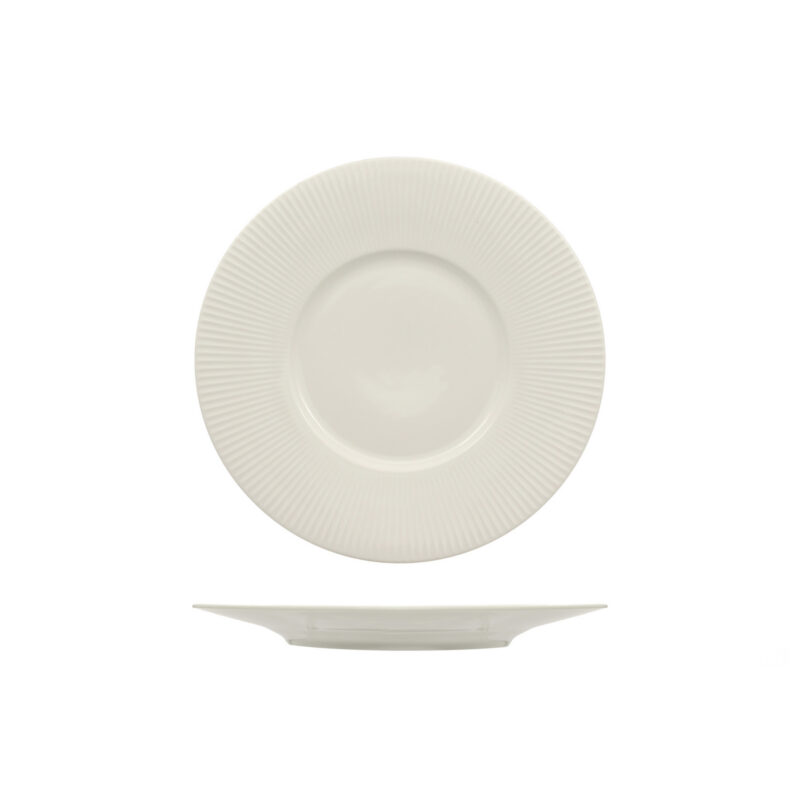 Halos Bianco- Piatto Piano cm 22 X h 2,2 Allumina