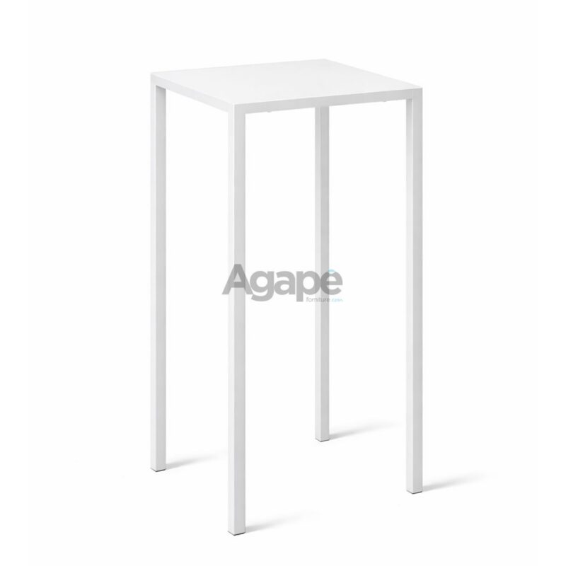 Tavolo metallo autolivellante 60x60 h110 gamba 4x4 cm colore Bianco