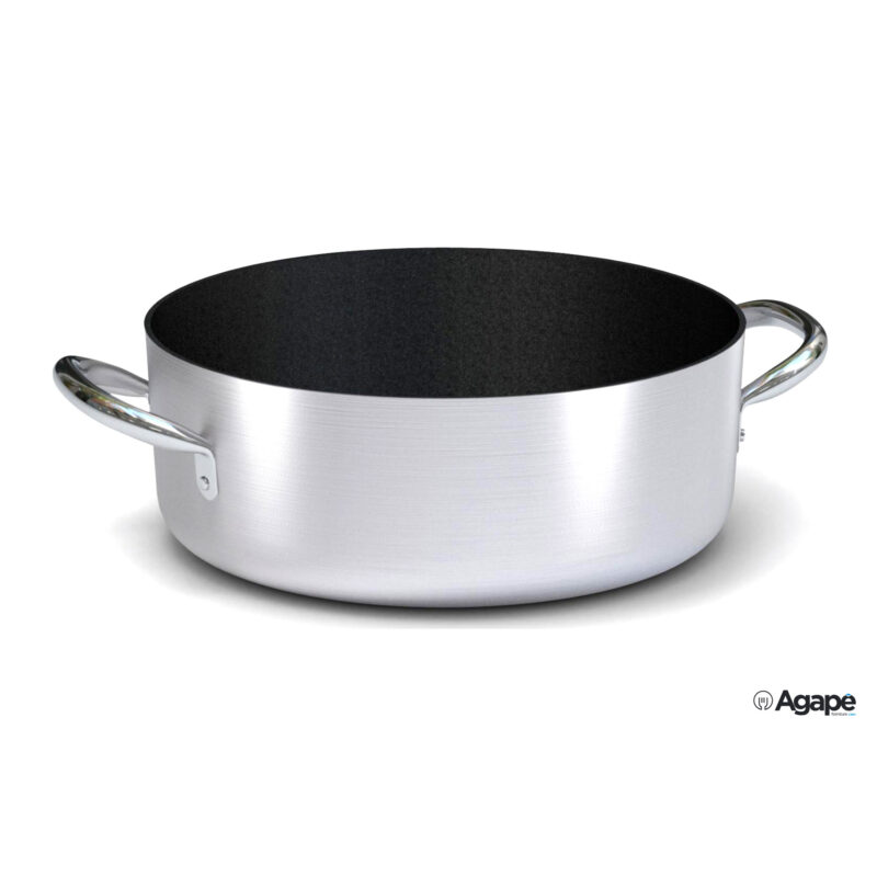 6700-Casseruola Bassa 2 Maniglie Per Induzione Cm 28